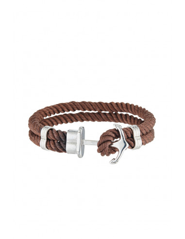 Bracelet Homme corde BROWN ANCHOR - Rockstone