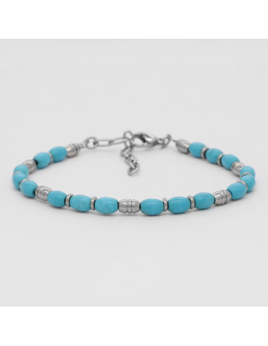 Bracelet Ajustable 'Louka' Turquoise - Rockstone