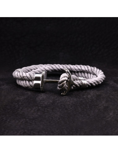 Bracelet Homme corde GREY ANCHOR - Rockstone