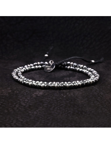 Bracelet Homme double cordon en perles HENRY - Rockstone